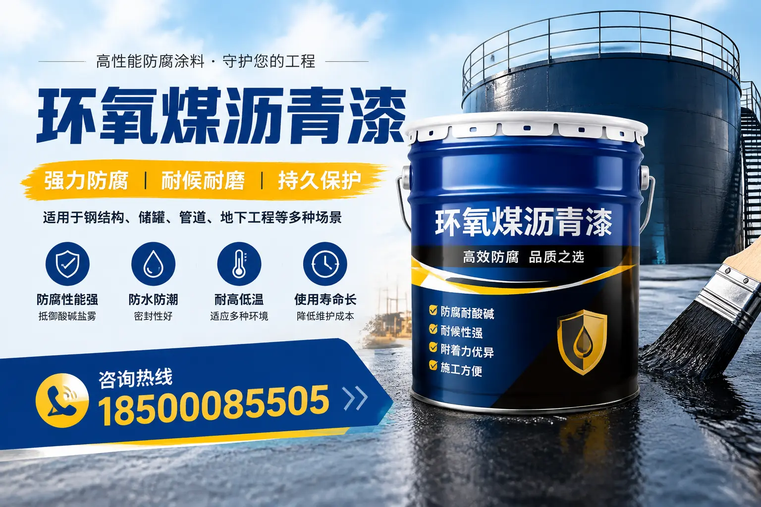 环氧煤沥青漆在工业中的应用，迪庆企业的选择
