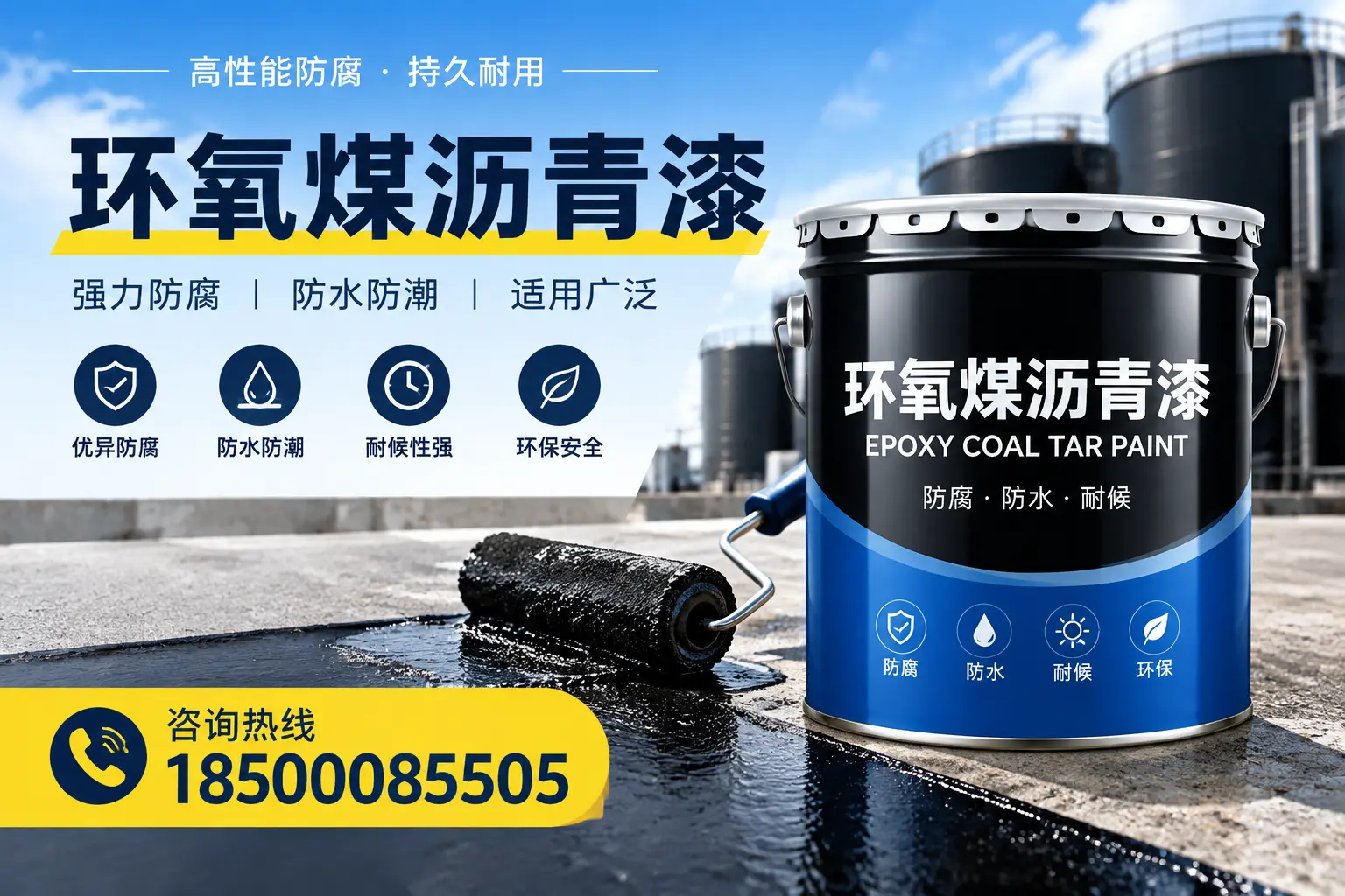 选择环氧煤沥青漆的五大理由,迪庆客户必知